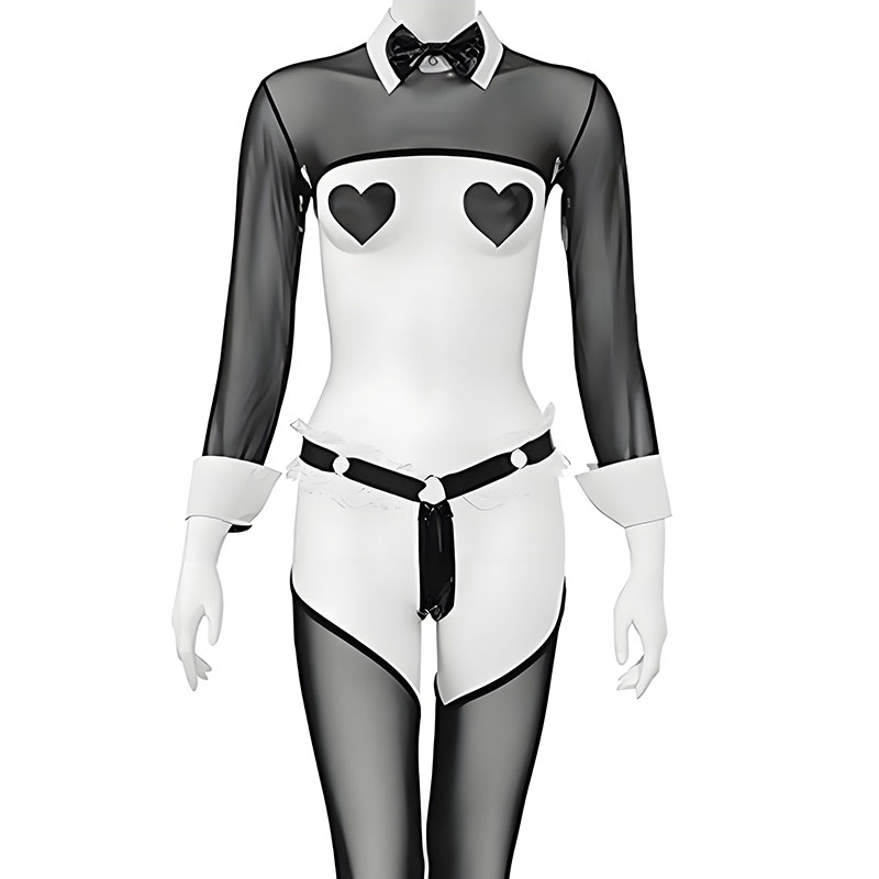 アニメバニーメイド制服メッシュボディスーツセクシーなランジェ - Garter Belt Set のレビューと価格