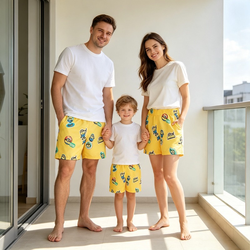 ボーイズミニオンプリントスイムショーツ速乾性弾性ウエストビー - Boyshort Underwear のレビューと価格