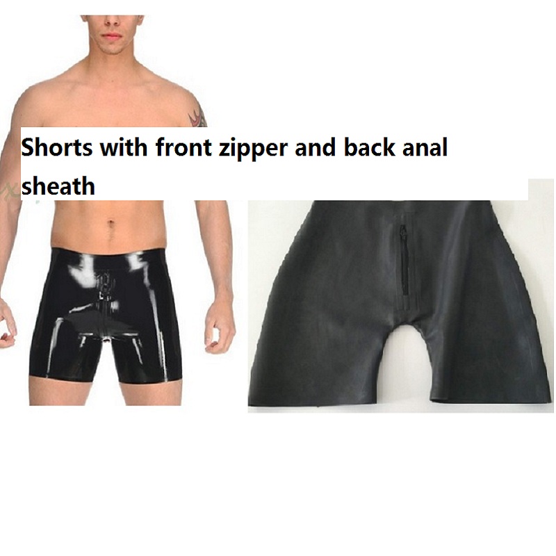 メンズラテックスボクサーショーツ,下着,赤いシース,フロント - Boyshort Underwear のレビューと価格