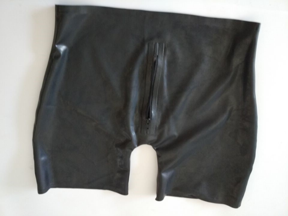 メンズラテックスボクサーショーツ,下着,赤いシース,フロント - Boyshort Underwear のレビューと価格