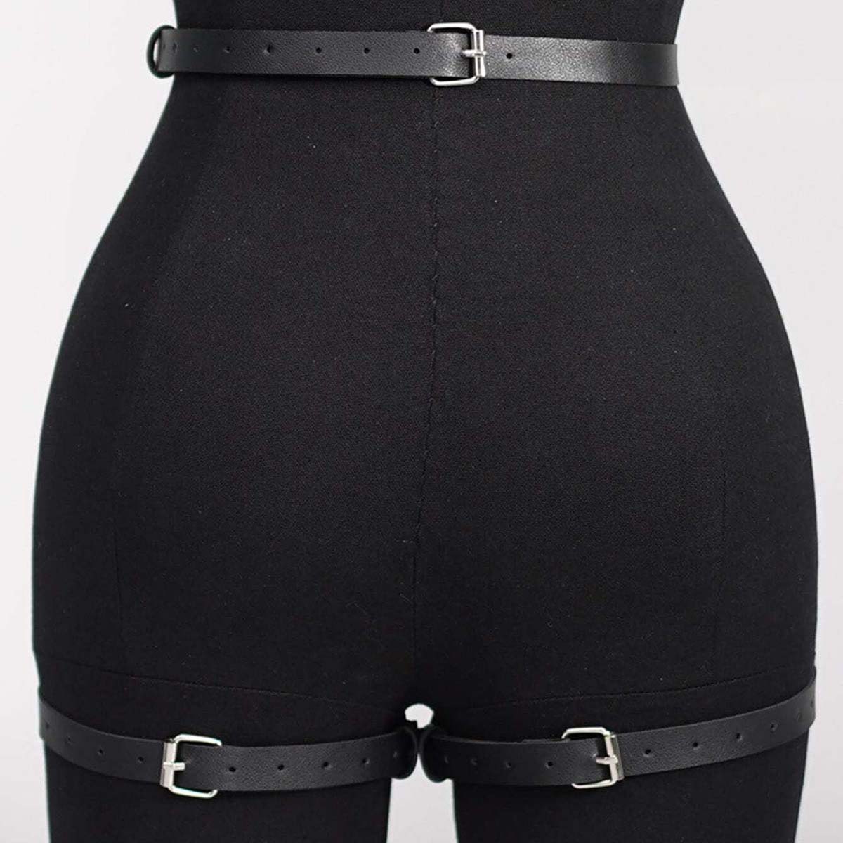 ハーネスベルト 性的ボディ下着 ハーネス レディース パンク - Garter Belt Set のレビューと価格