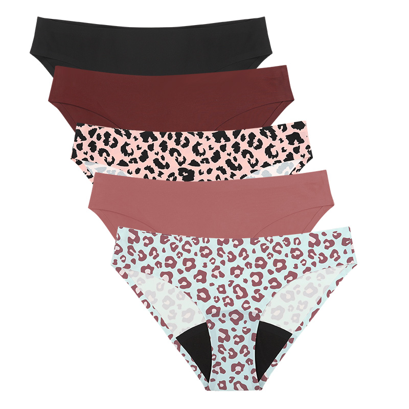 新スタイルヒョウ女性通気性月経期間 4 層漏れ防止 35 ミ - Period Panty Absorbent のレビューと価格
